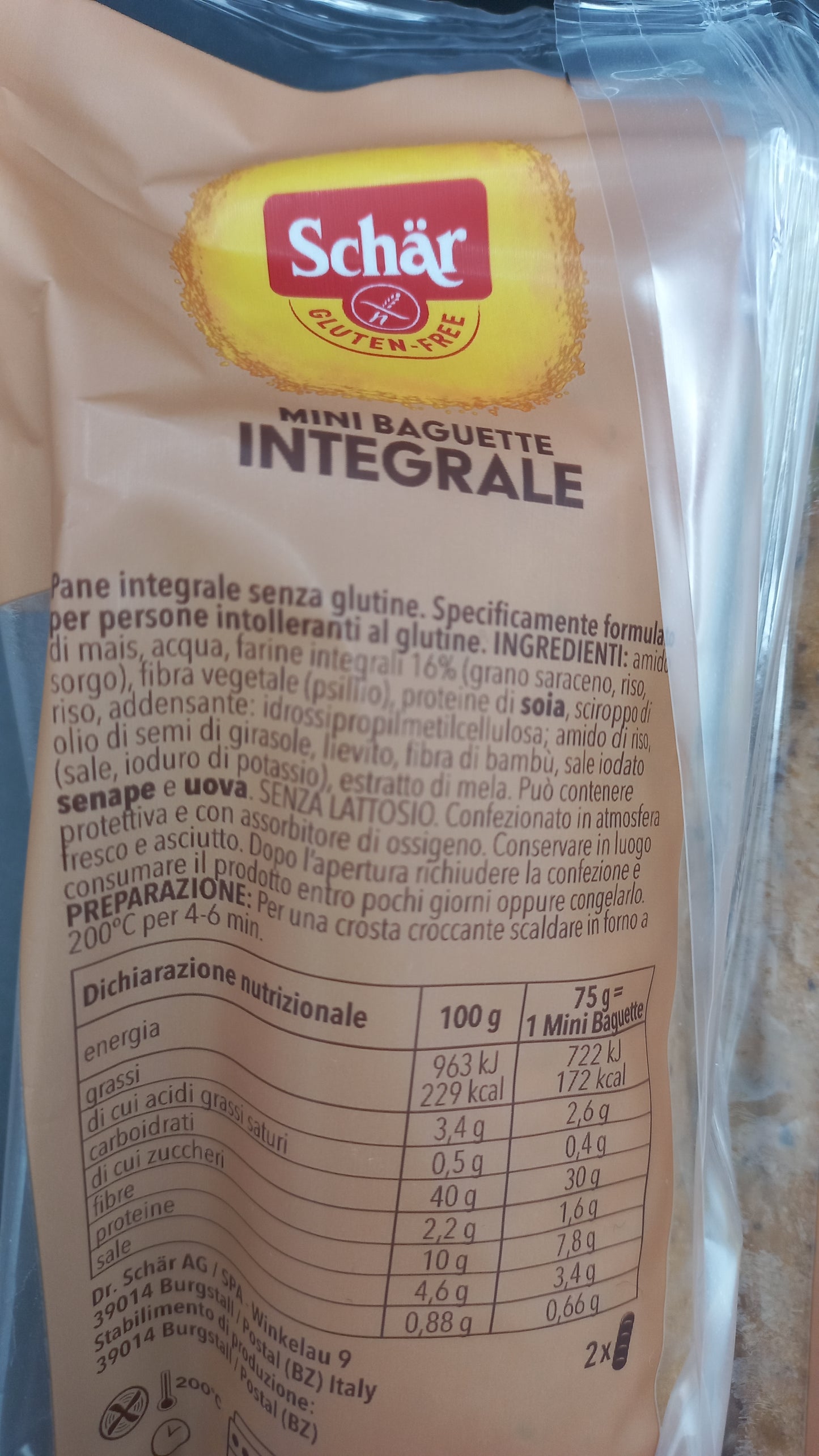 Mini baguette integrale Schar