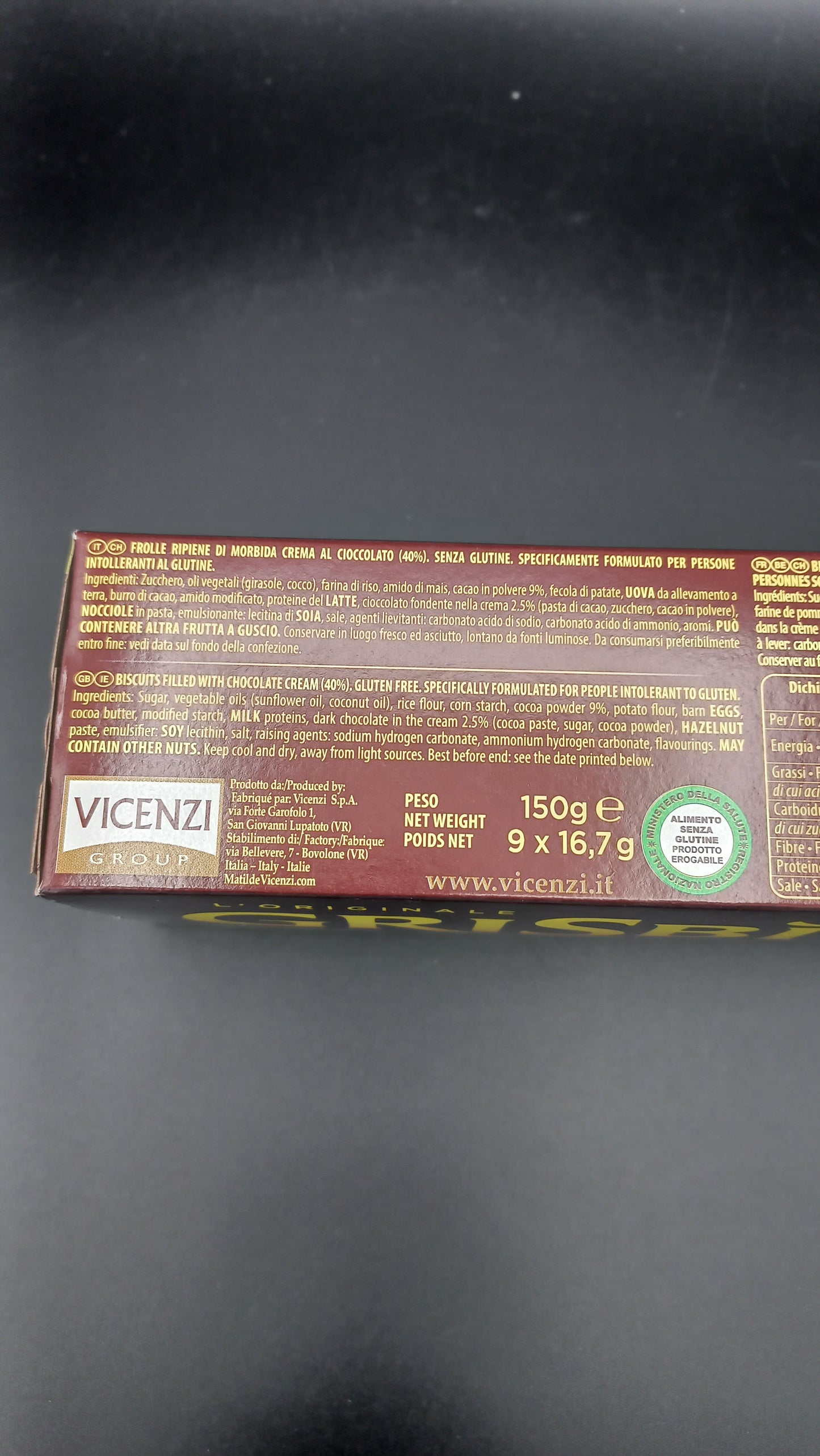 Grisbì al cioccolato Vicenzi