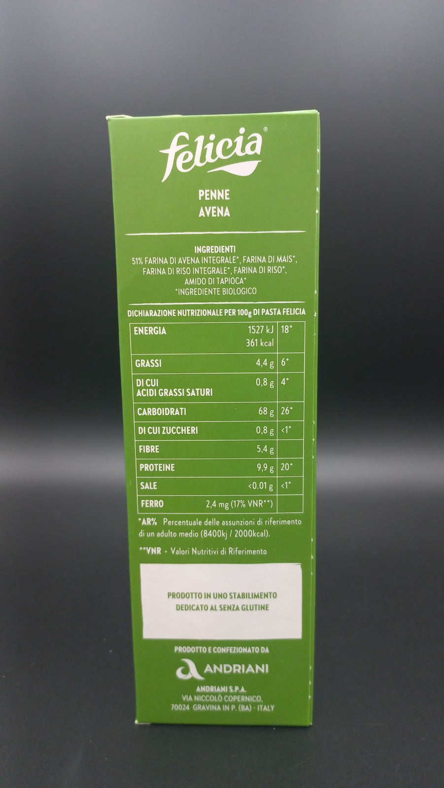 Penne Avena Integrale Felicia