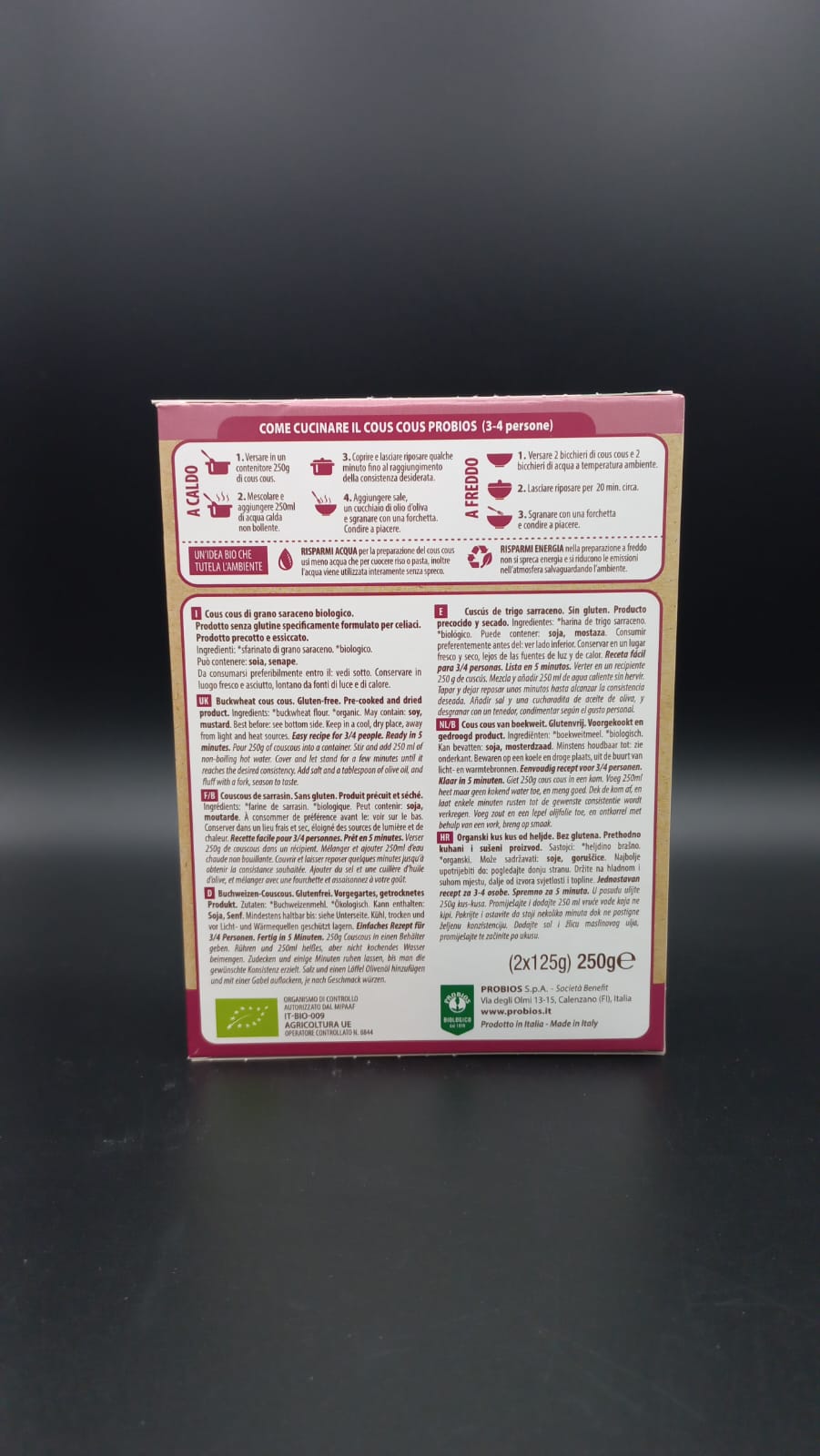 Cous cous di grano saraceno Probios
