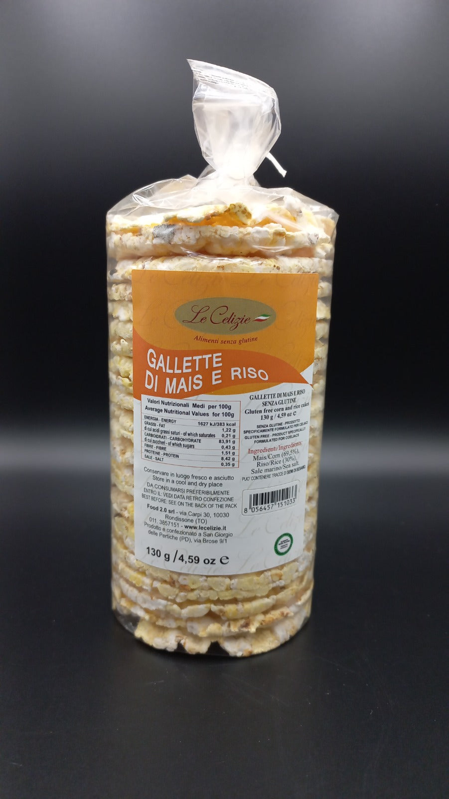 Gallette di mais e riso Le Celizie