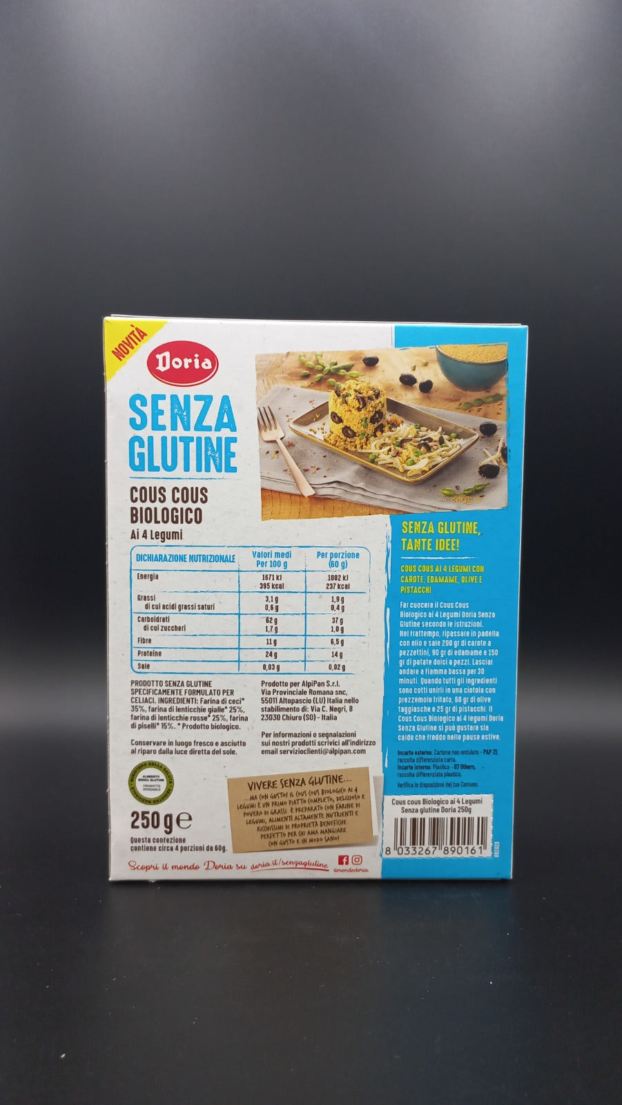 Cous cous biologico ai 4 legumi Doria