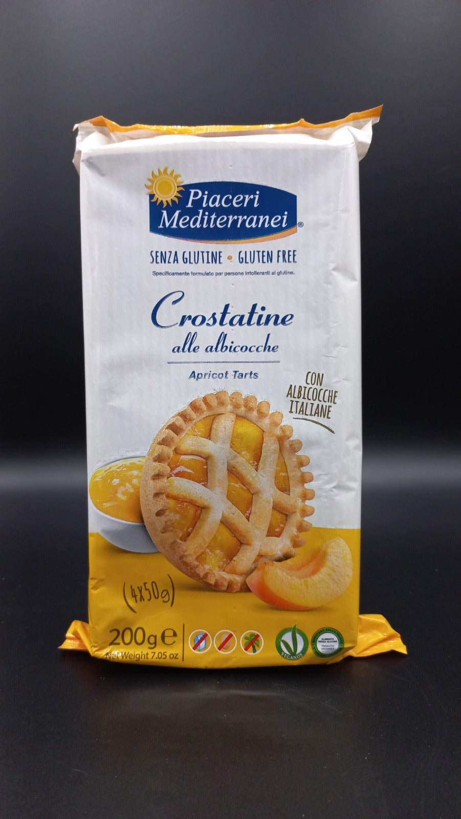 Crostatine all'albicocca (4 monoporzioni) Piaceri Mediterranei