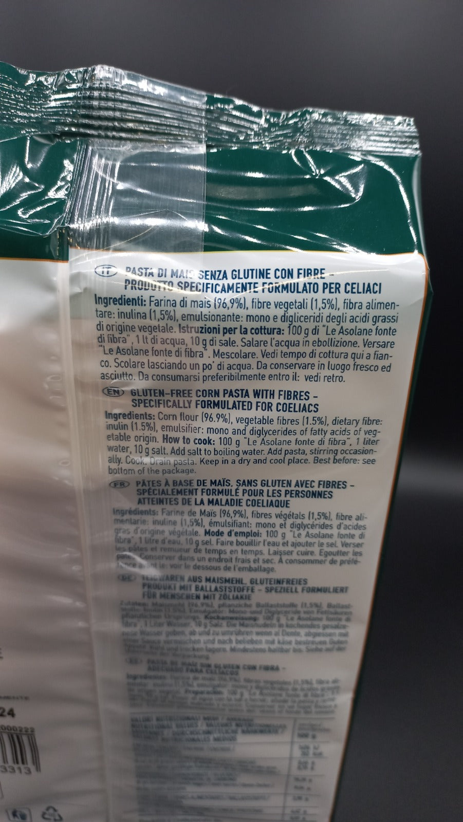 Tagliatelle solo mais Le Asolane