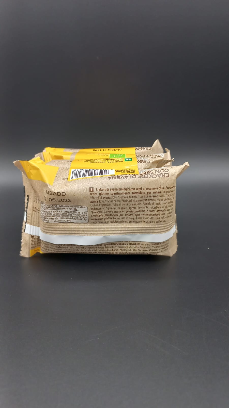 Crackers di avena con semi sesamo e chia Probios (4 monoporzioni)