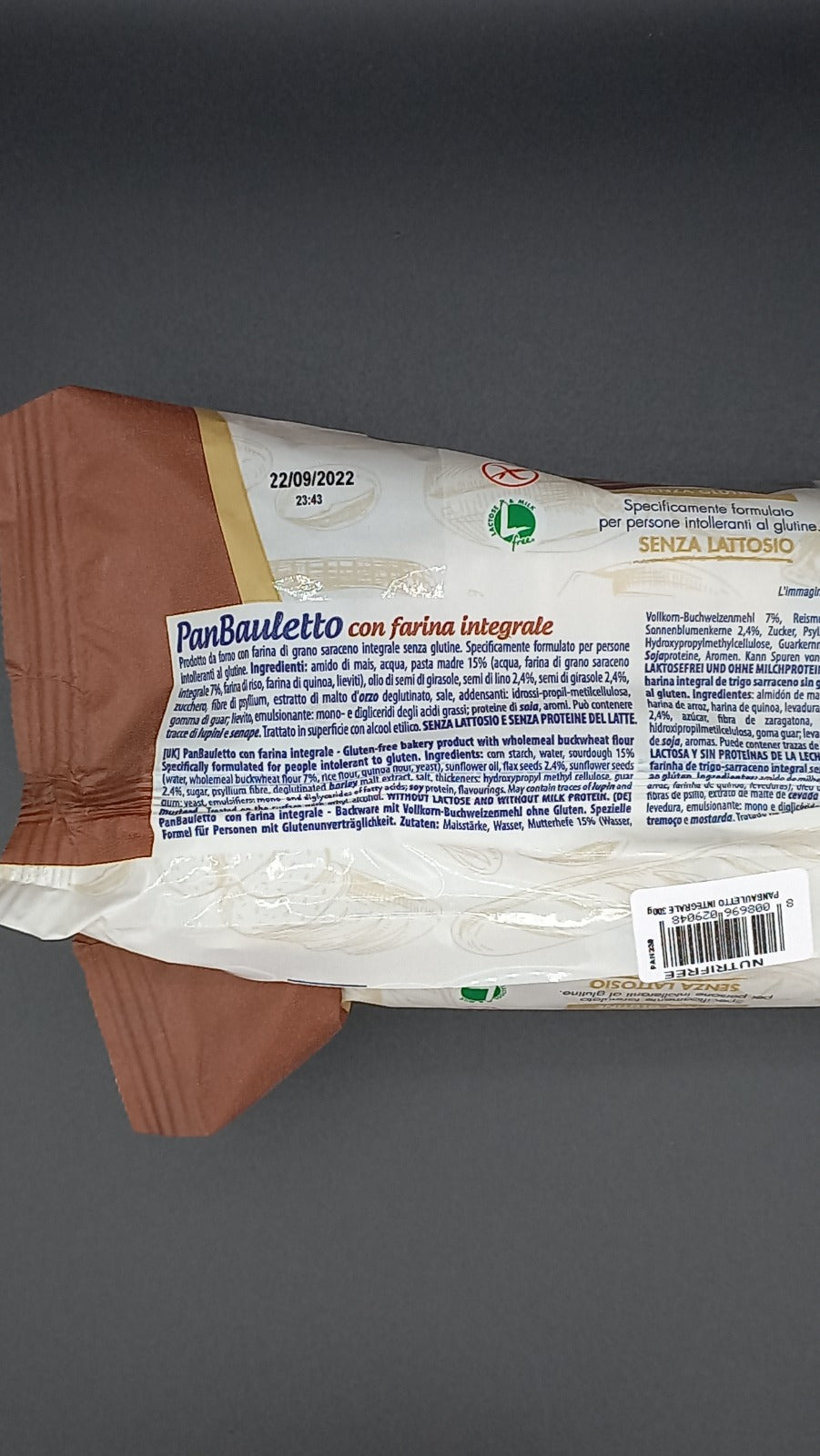 PanBauletto con farina integrale Nutrifree