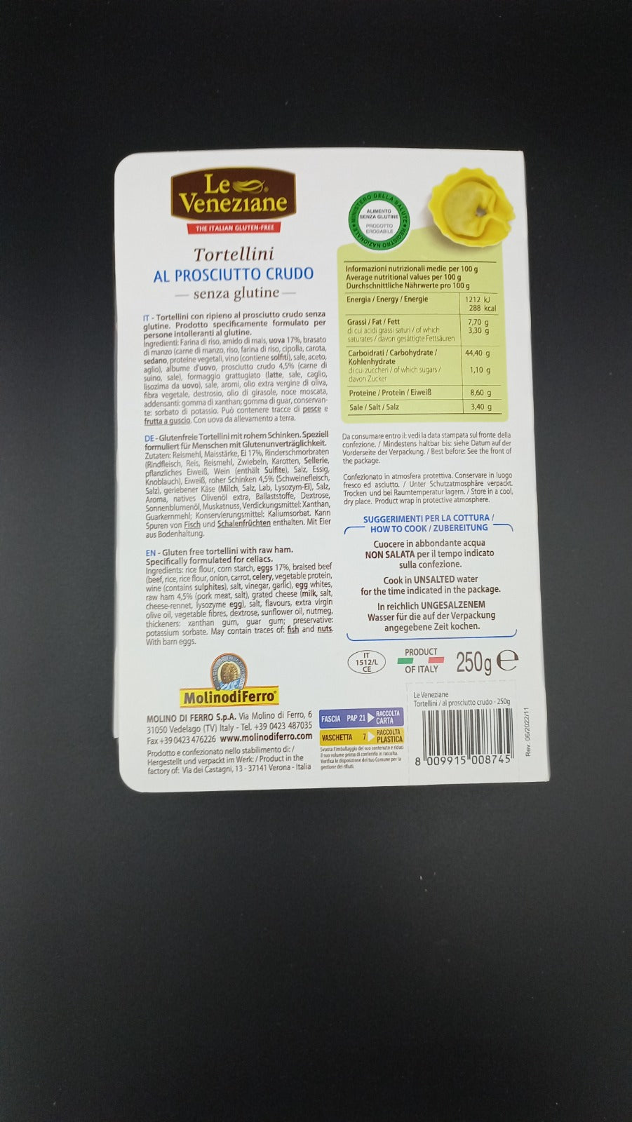 Tortellini al prosciutto crudo - Le Veneziane