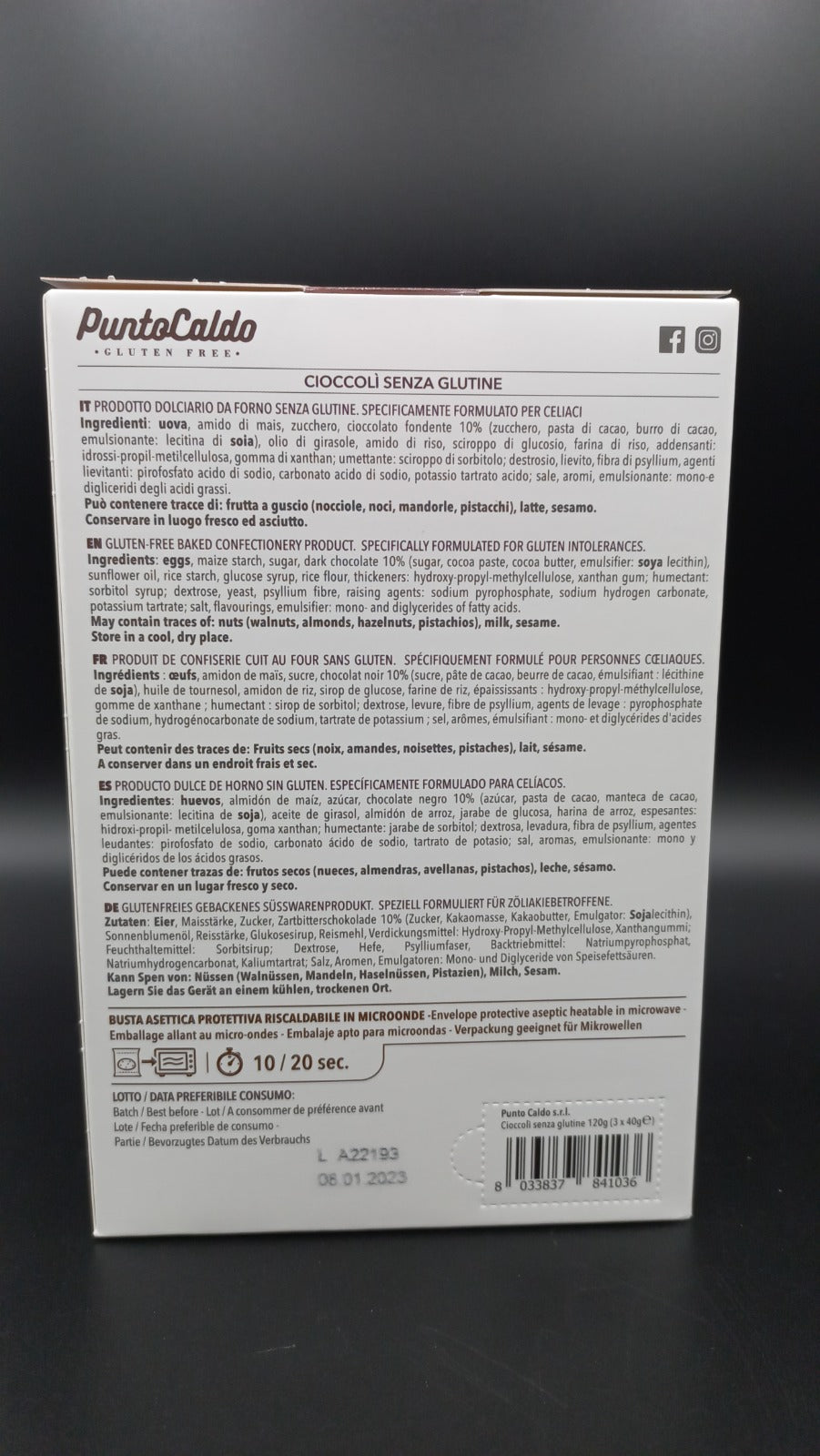 Cioccolì -panino al cioccolato Punto Caldo (3 pezzi)