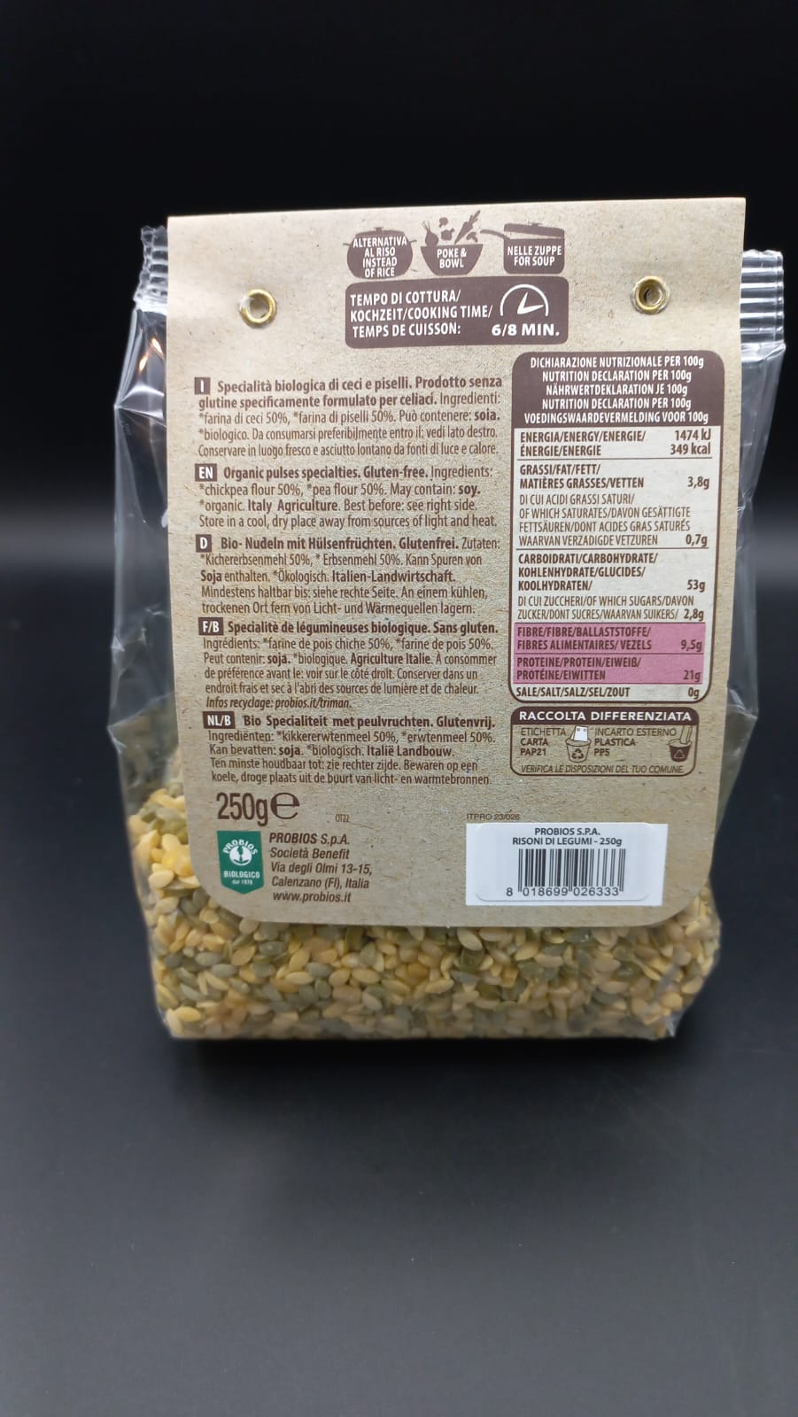 Risoni di legumi Probios