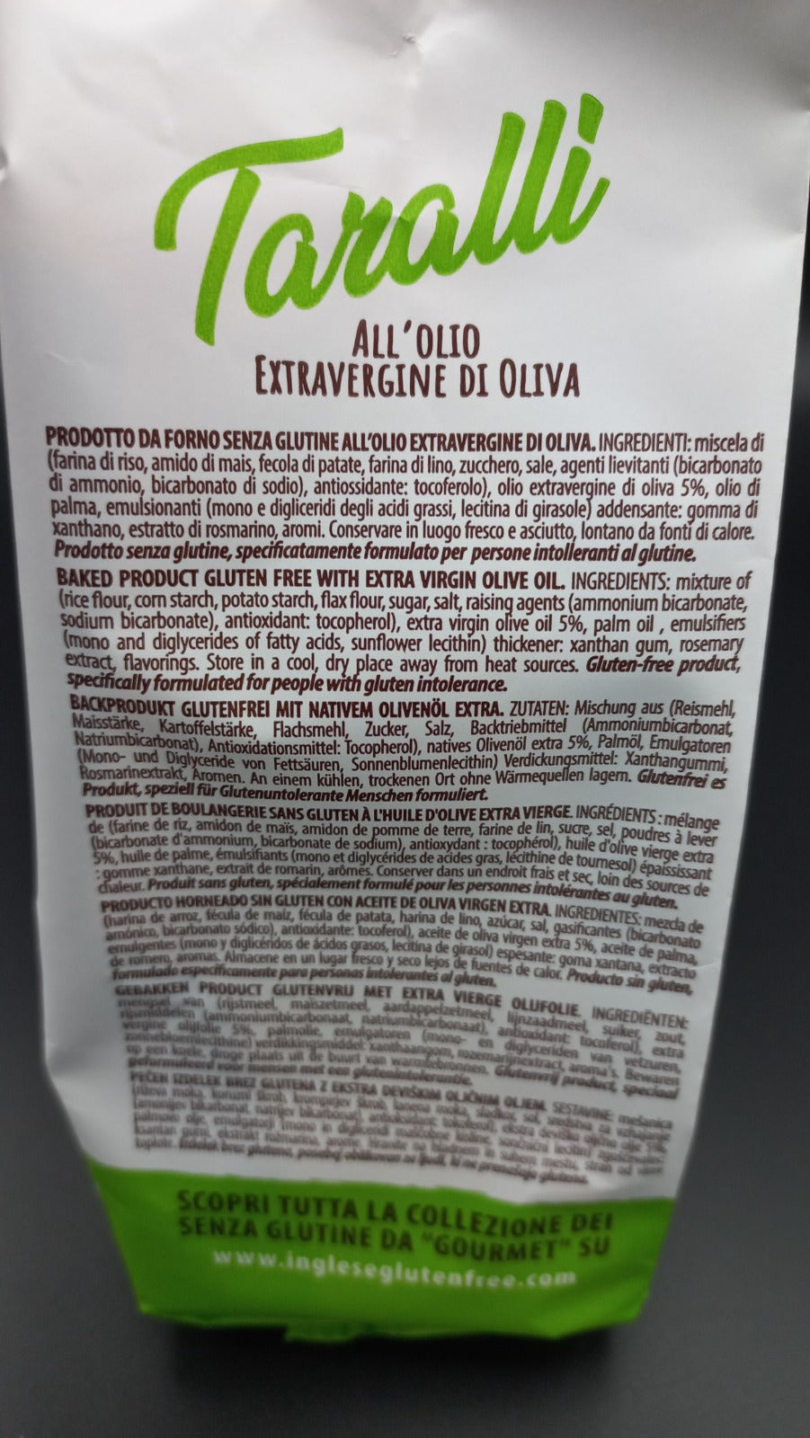Taralli all'olio evo - Inglese