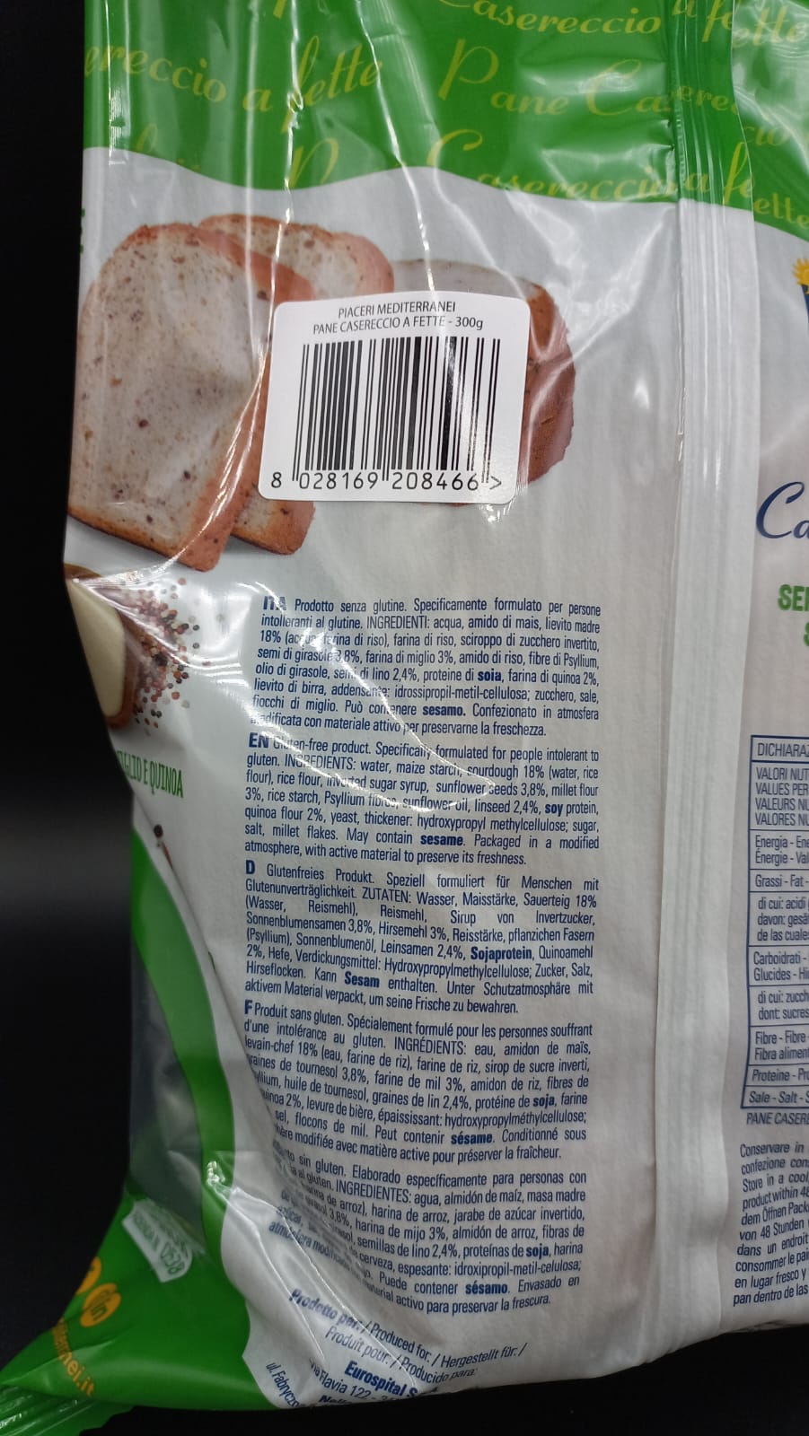 Pane Casereccio a fette - Piaceri Mediterranei