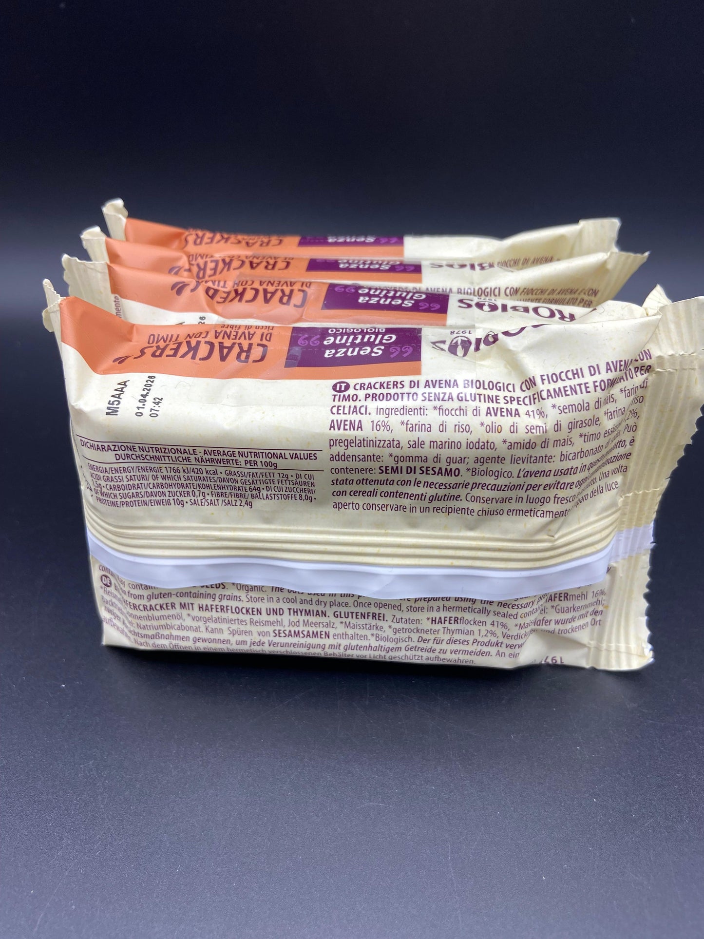 Crackers di avena con timo Probios (4 monoporzioni)