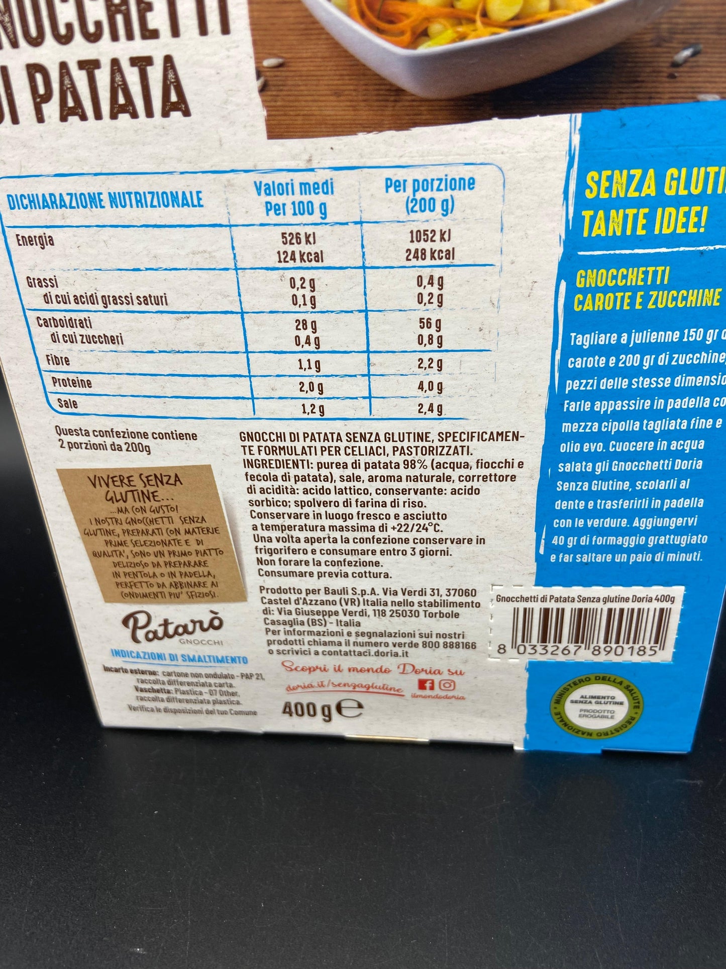 Gnocchetti di patata Doria