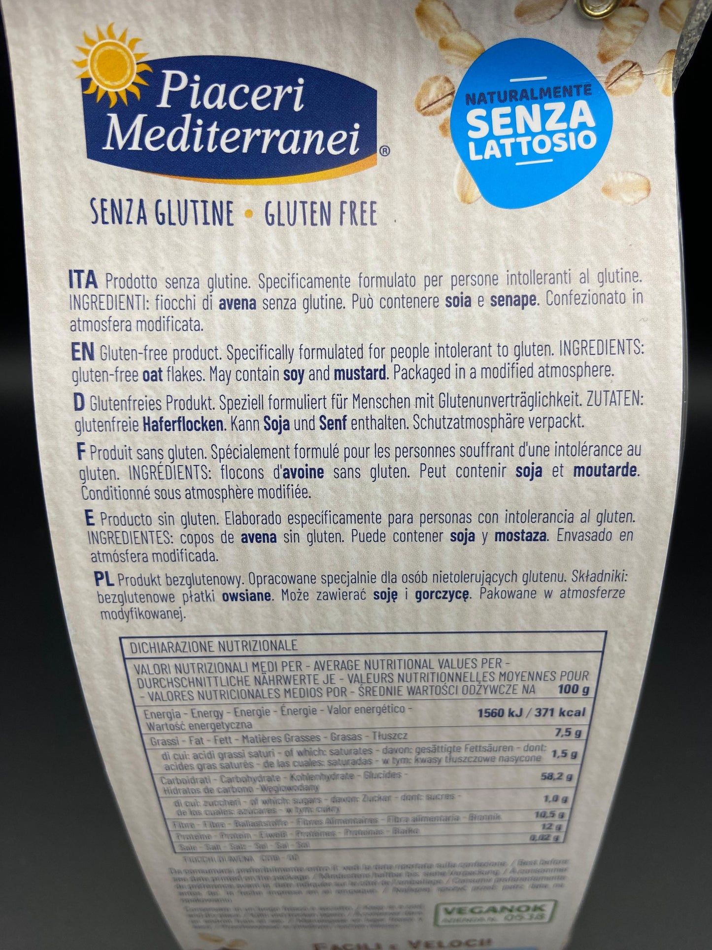 Fiocchi di riso avena - Piaceri Mediterranei