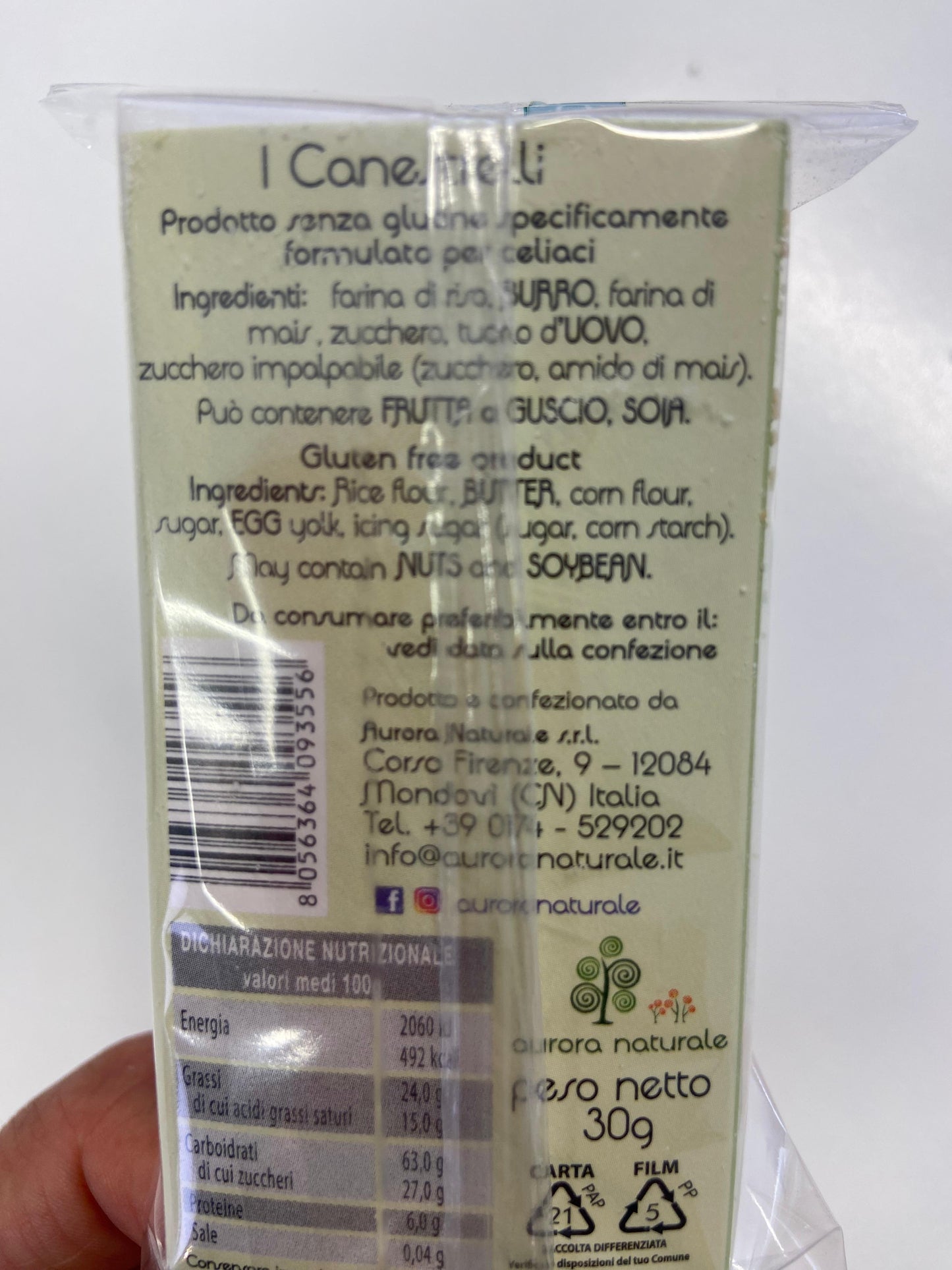 I canestrelli monoporzione Aurora Naturale