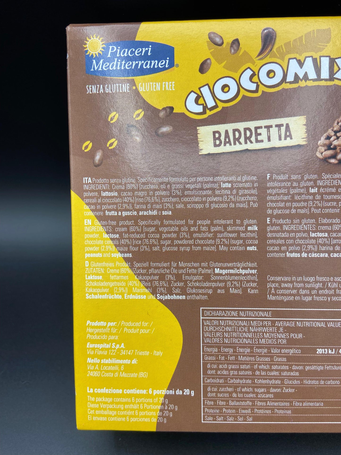 Barretta Ciocomix- Piaceri Mediterranei