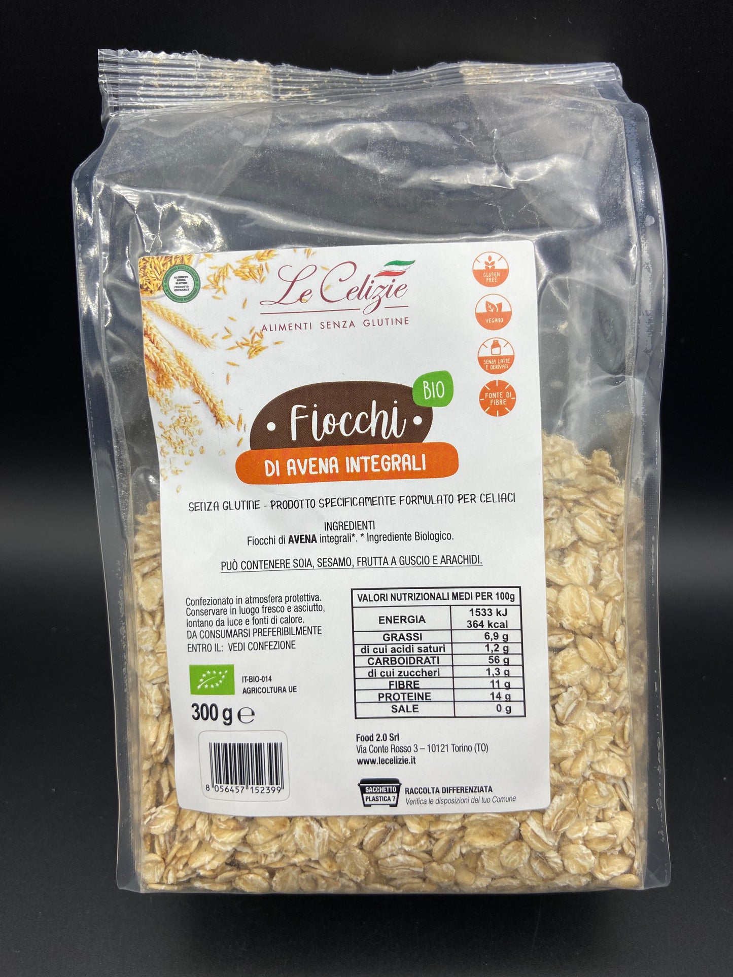 Fiocchi di avena integrali Le Celizie
