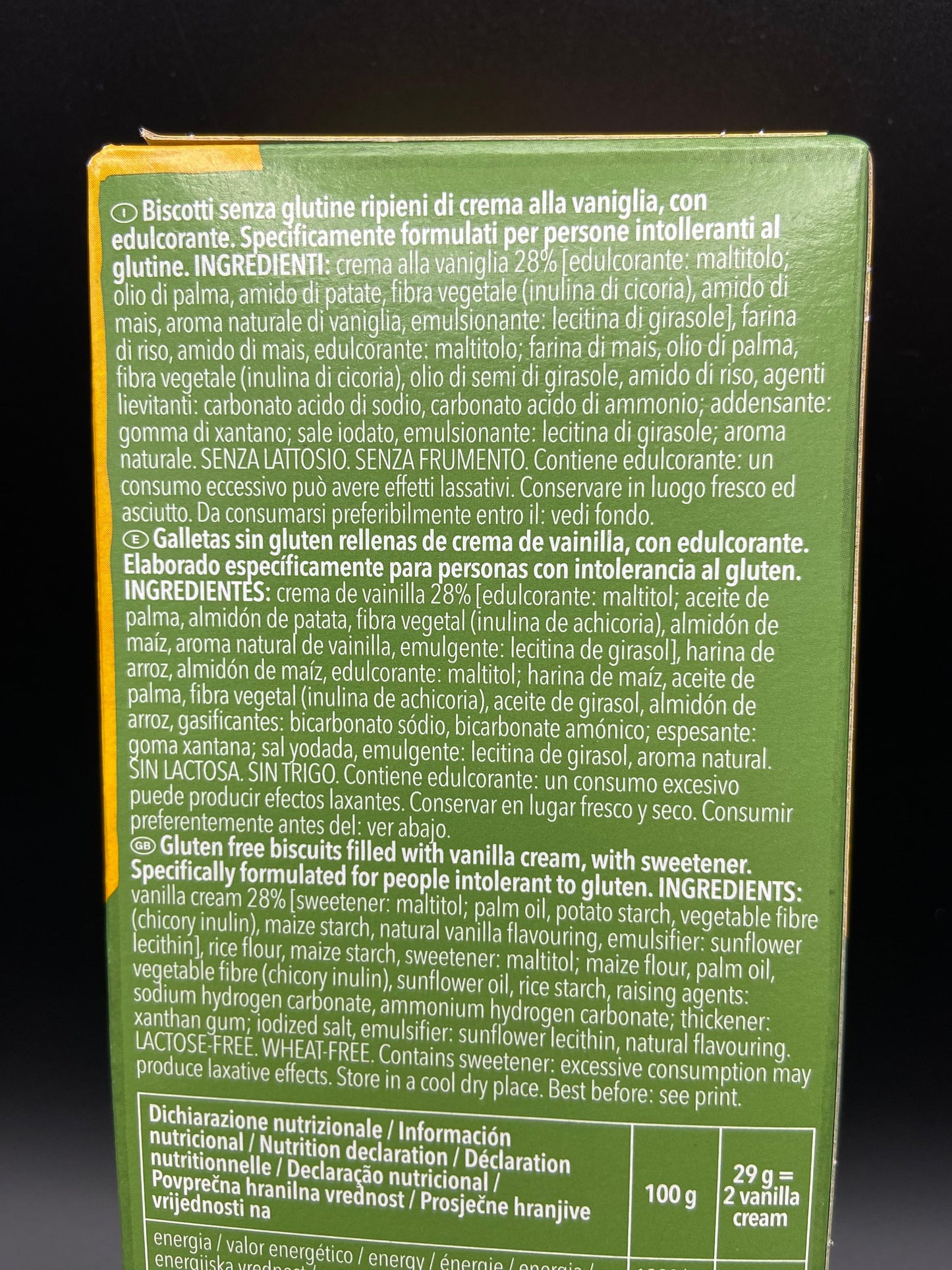 Sugar free Vanilla (4monoporzioni)Schar
