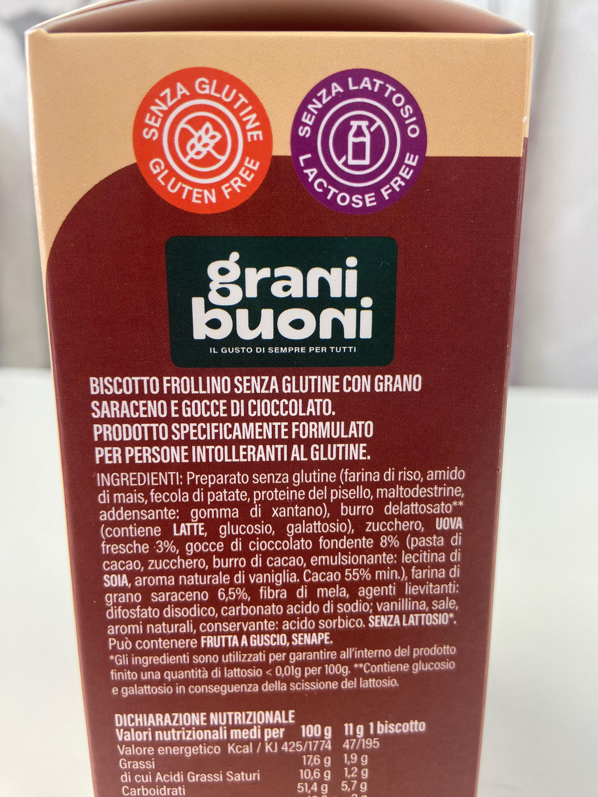 Fior di frolle gr.saraceno e gocce ciocco - Grani Buoni