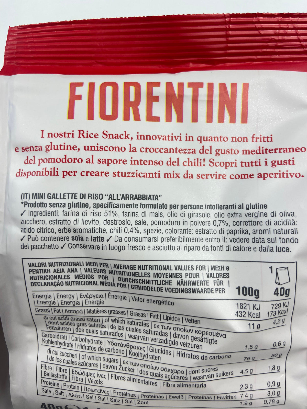 Rice snack arrabbiata Fiorentini