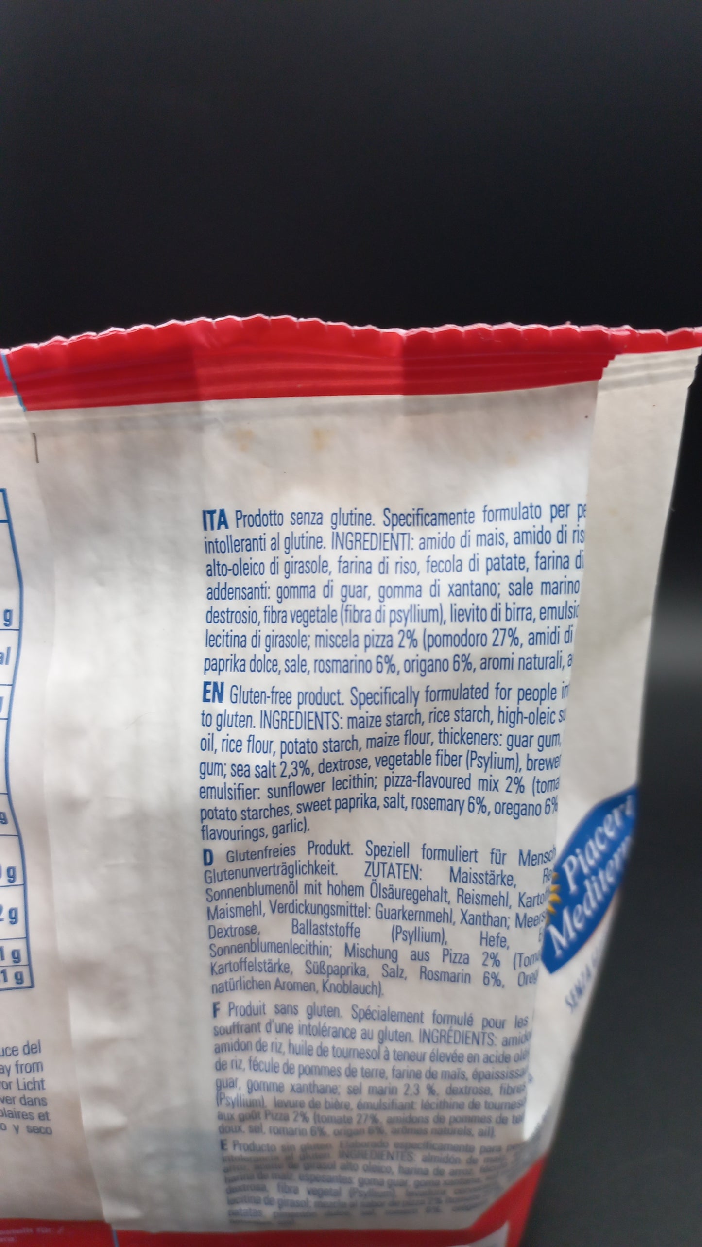 Schiacciatella gusto pizza Piaceri Mediterranei