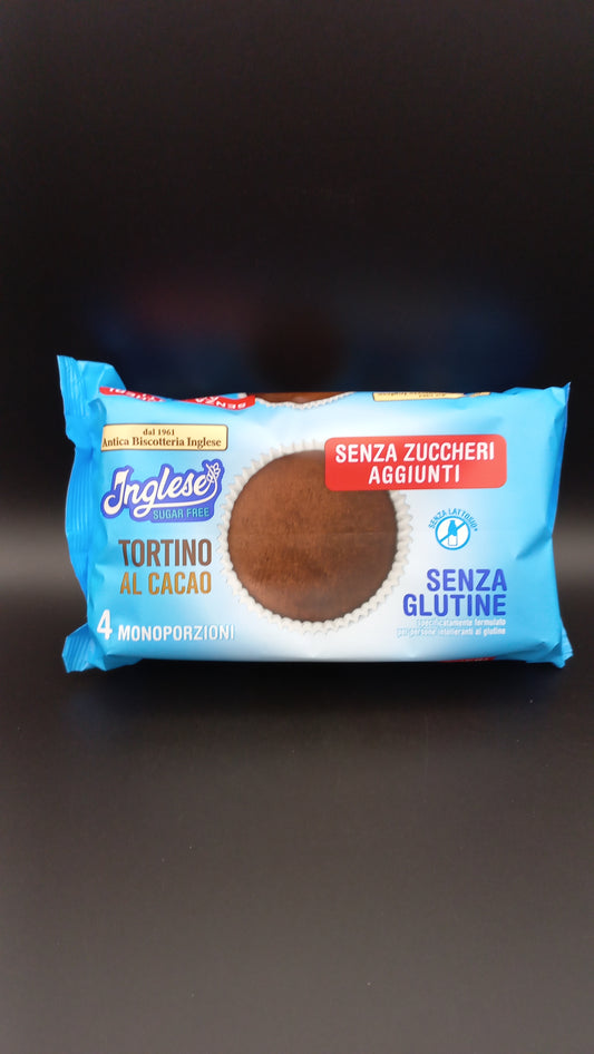 Tortino al cacao senza zuccheri aggiunti (4 monoporzioni) Inglese