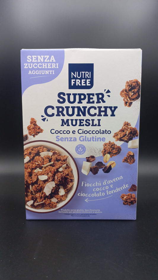 Super Crunchy Muesli Cocco e cioccolato - senza zuccheri aggiunti Nutrifree