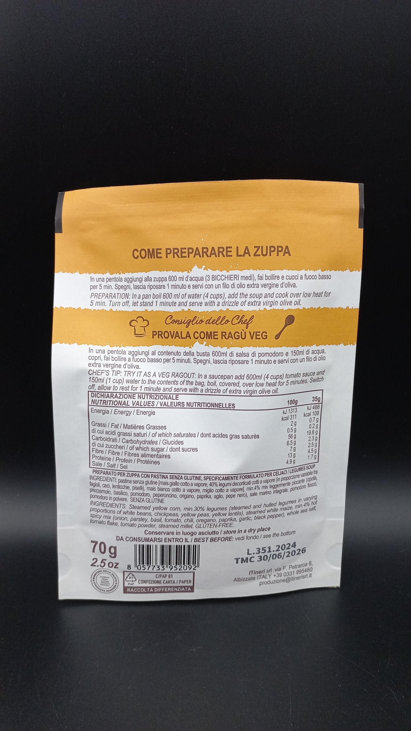 Zuppa di legumi leggermente piccante - Gusto Benessere