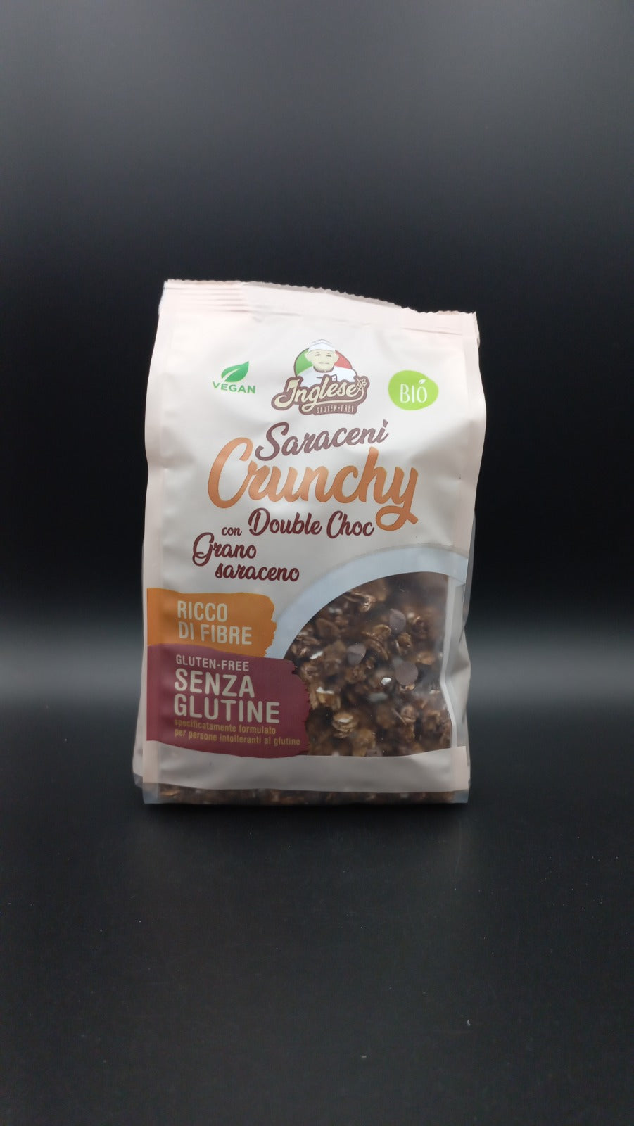 Saraceni crunchy double choc con grano saraceno - Inglese