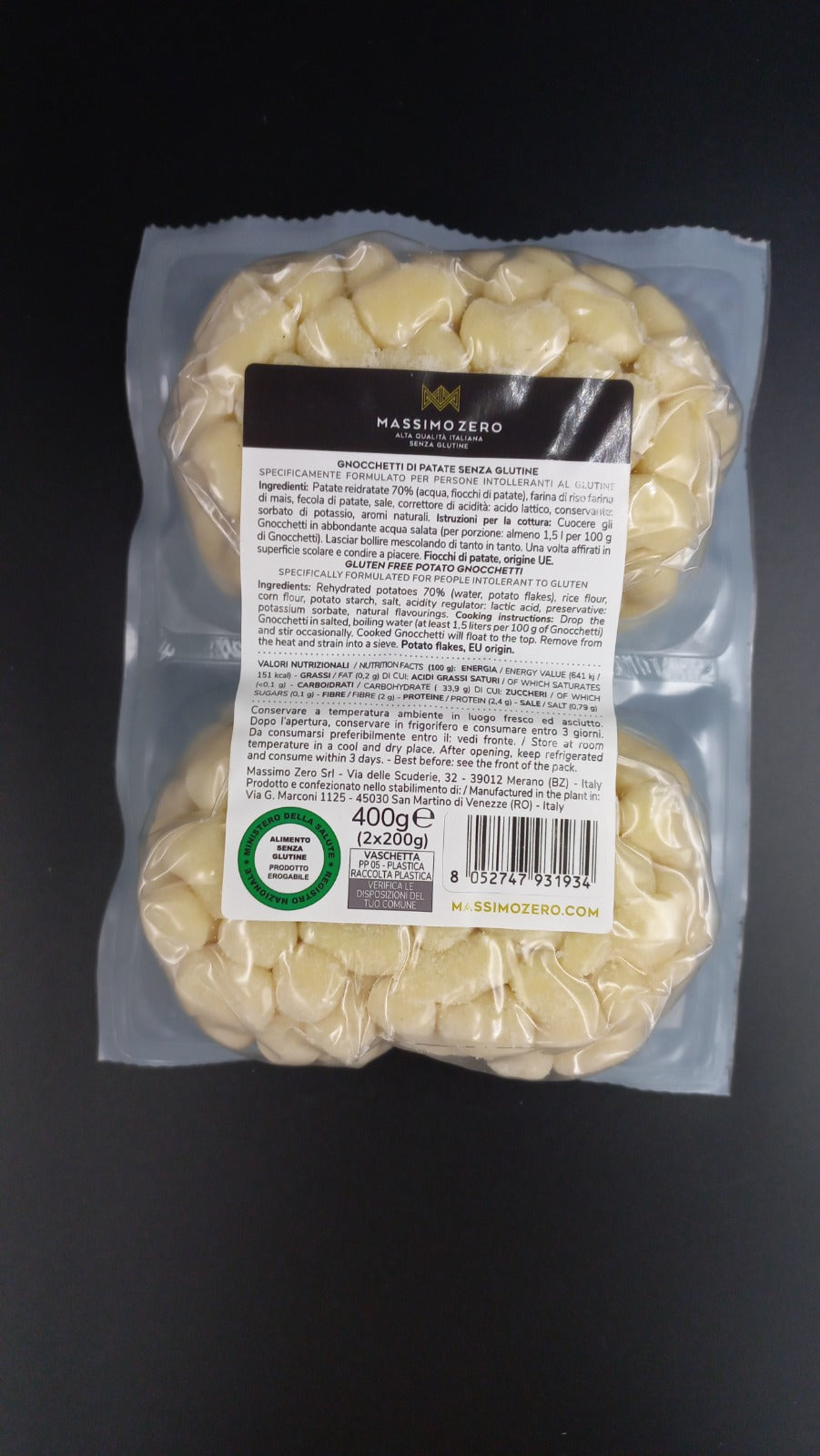 Gnocchetti di patate Massimo Zero