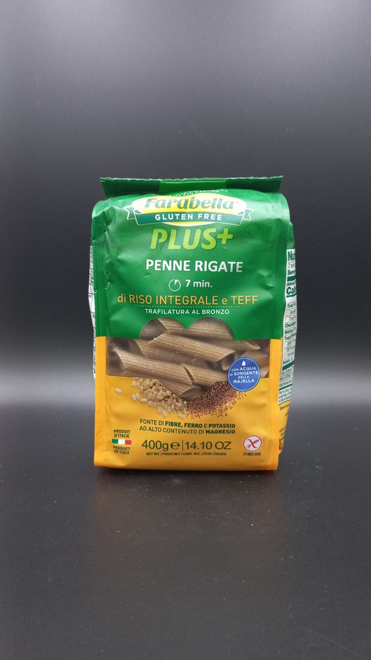Penne rigate riso integrale e teff Farabella