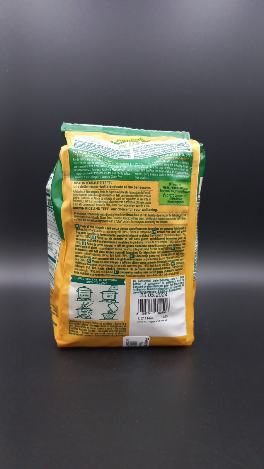 Penne rigate riso integrale e teff Farabella