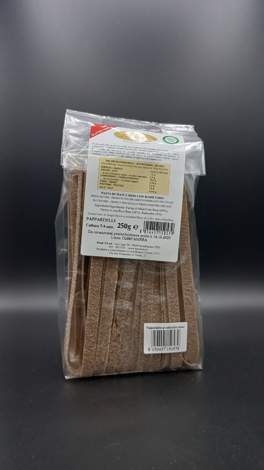 Pappardelle mais e riso con radicchio Le Celizie