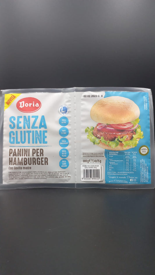 Panini per burger (4 pezzi) Doria
