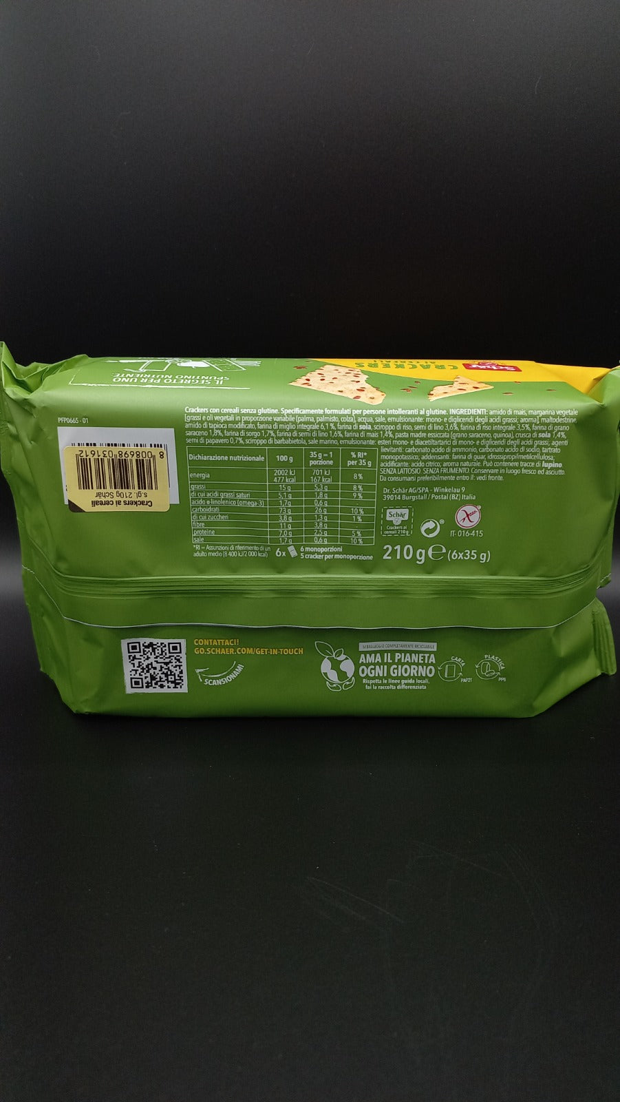 Crackers ai cereali Schar (6 monoporzioni)