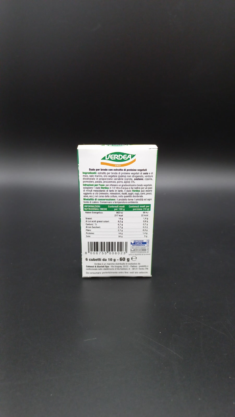 Dado per brodo vegetale (6 cubetti) Verdea