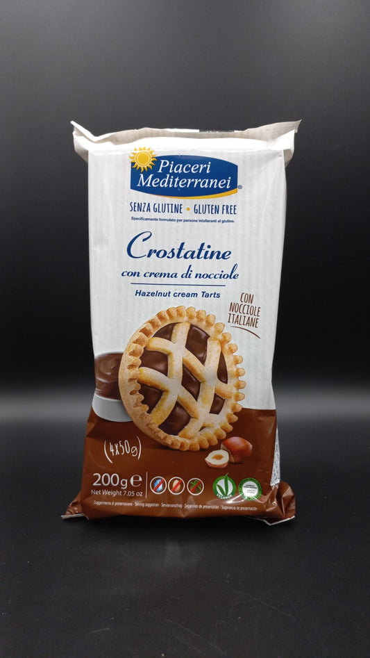 Crostatine con crema di nocciole (4 monoporzioni) Piaceri Mediterranei