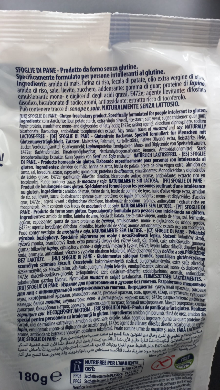 Le sfoglie Ready to go Nutrifree (6 monoporzioni)