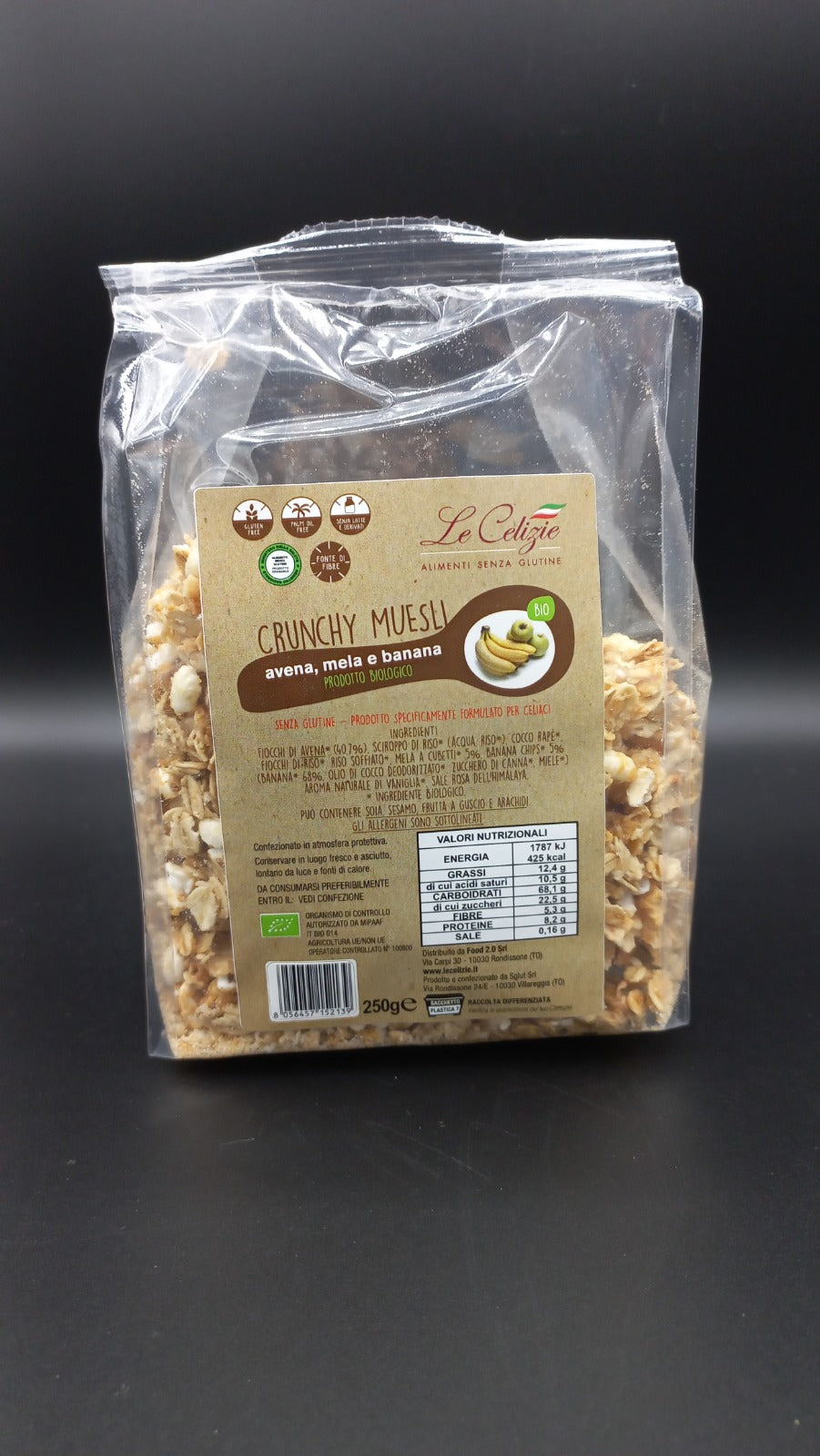 Crunchy muesli avena, mela e banana Le Celizie