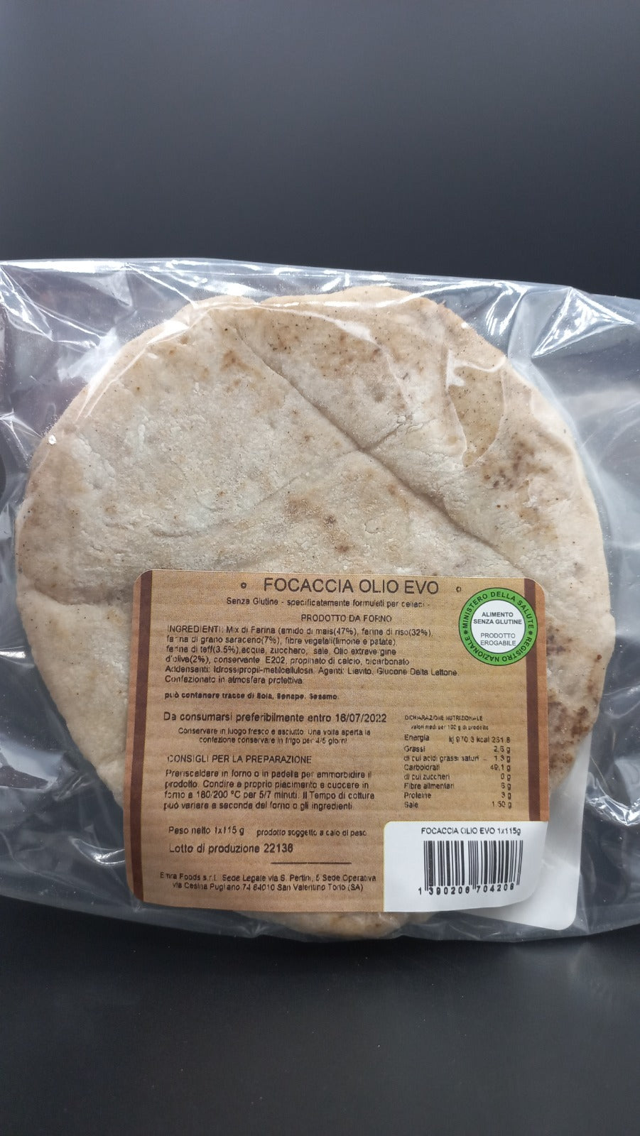 Focaccia olio evo Emra Foods