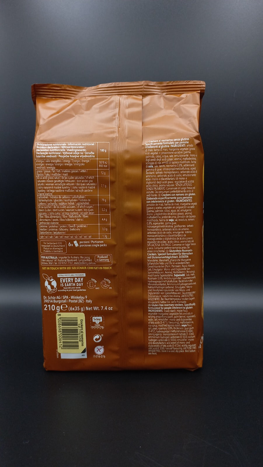 Crackers al rosmarino Schar (6 monoporzioni)