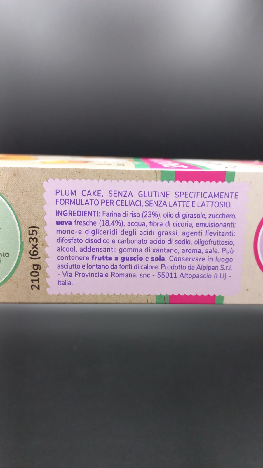 Plumcake Bauli (6 monoporzioni)