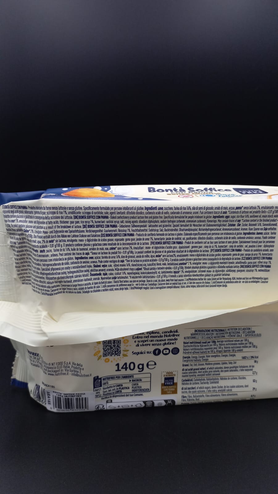 Bontà soffice con panna Nutrifree (4 monoporzioni)