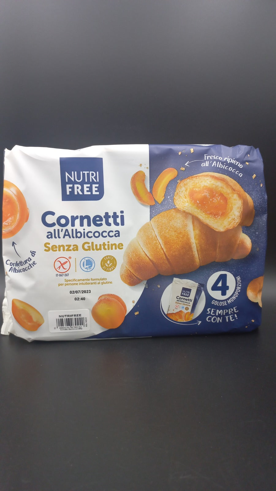 Cornetti all'albicocca (4 monoporzioni) Nutrifree