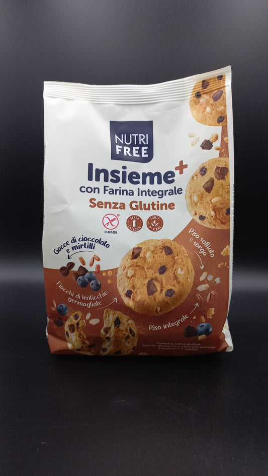 Insieme+ con farina integrale,  gocce cioccolato e mirtilli  Nutrifree