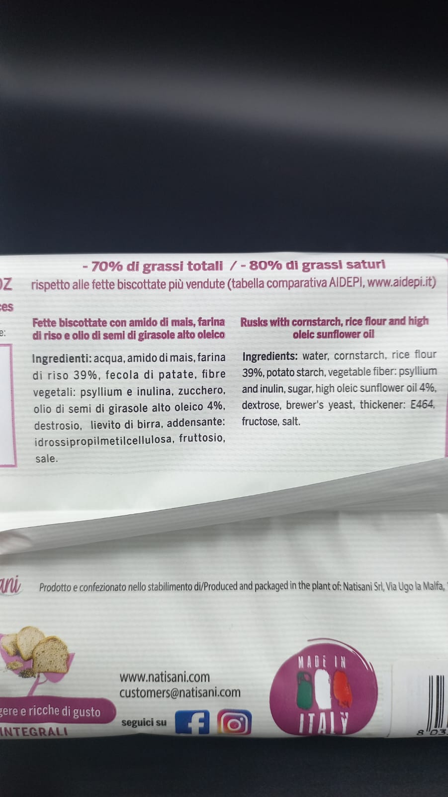 Fette biscottate (2 pack) Natisani