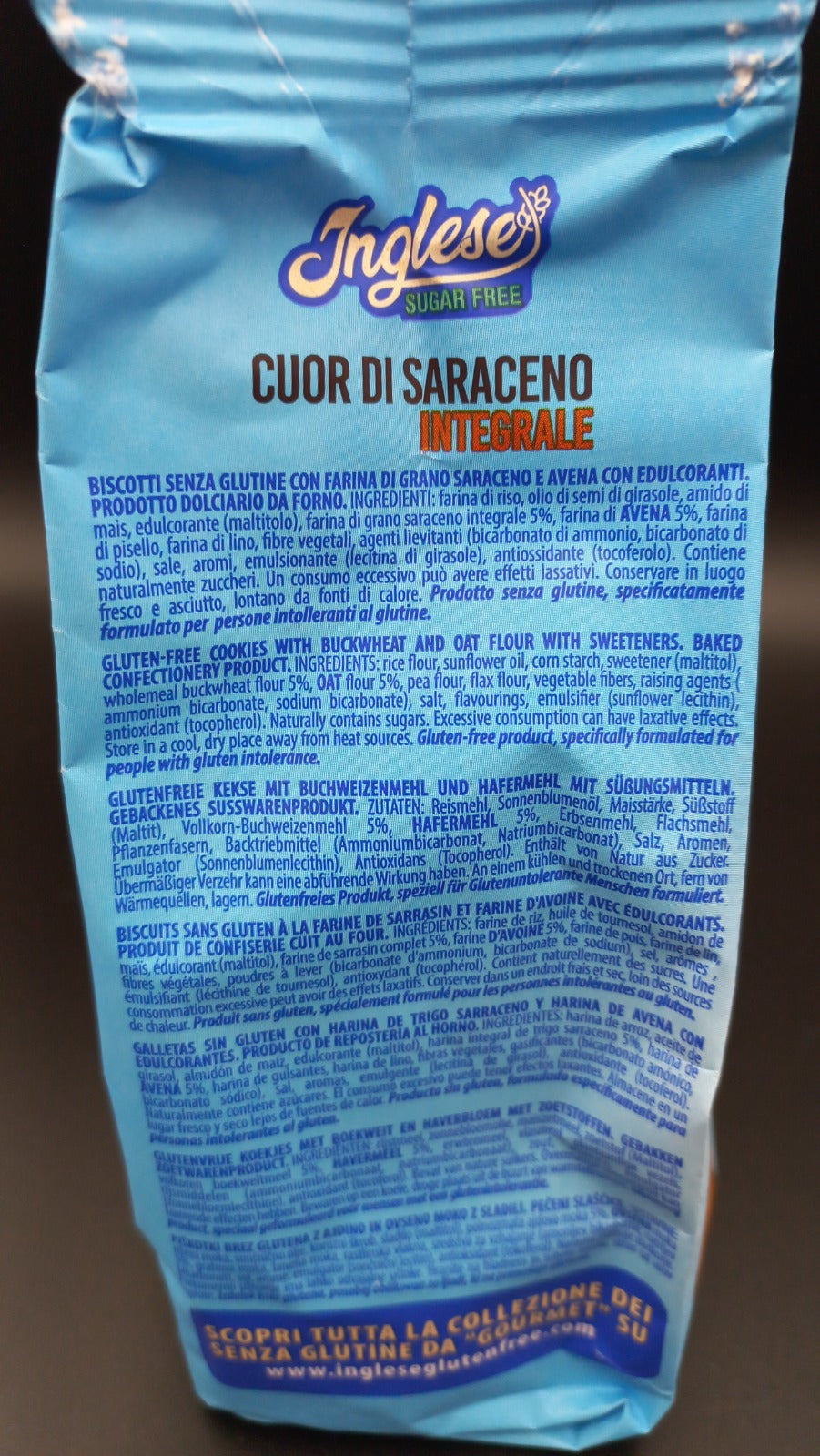 Cuori di saraceno integrale senza zuccheri aggiunti Inglese
