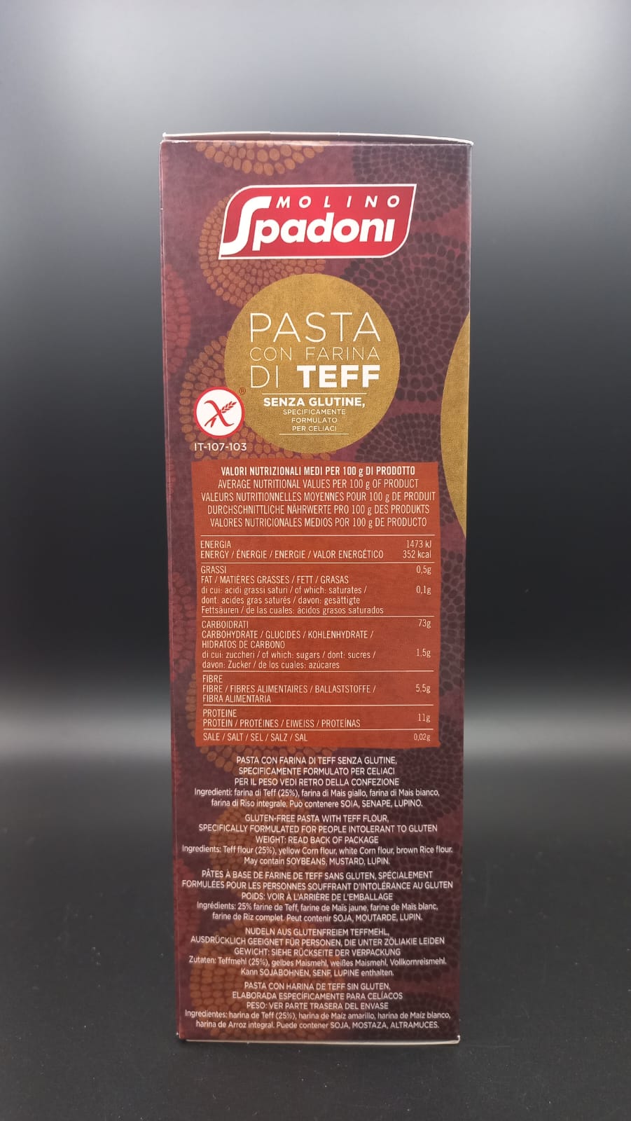 Maccheroni con farina di Teff Molino Spadoni