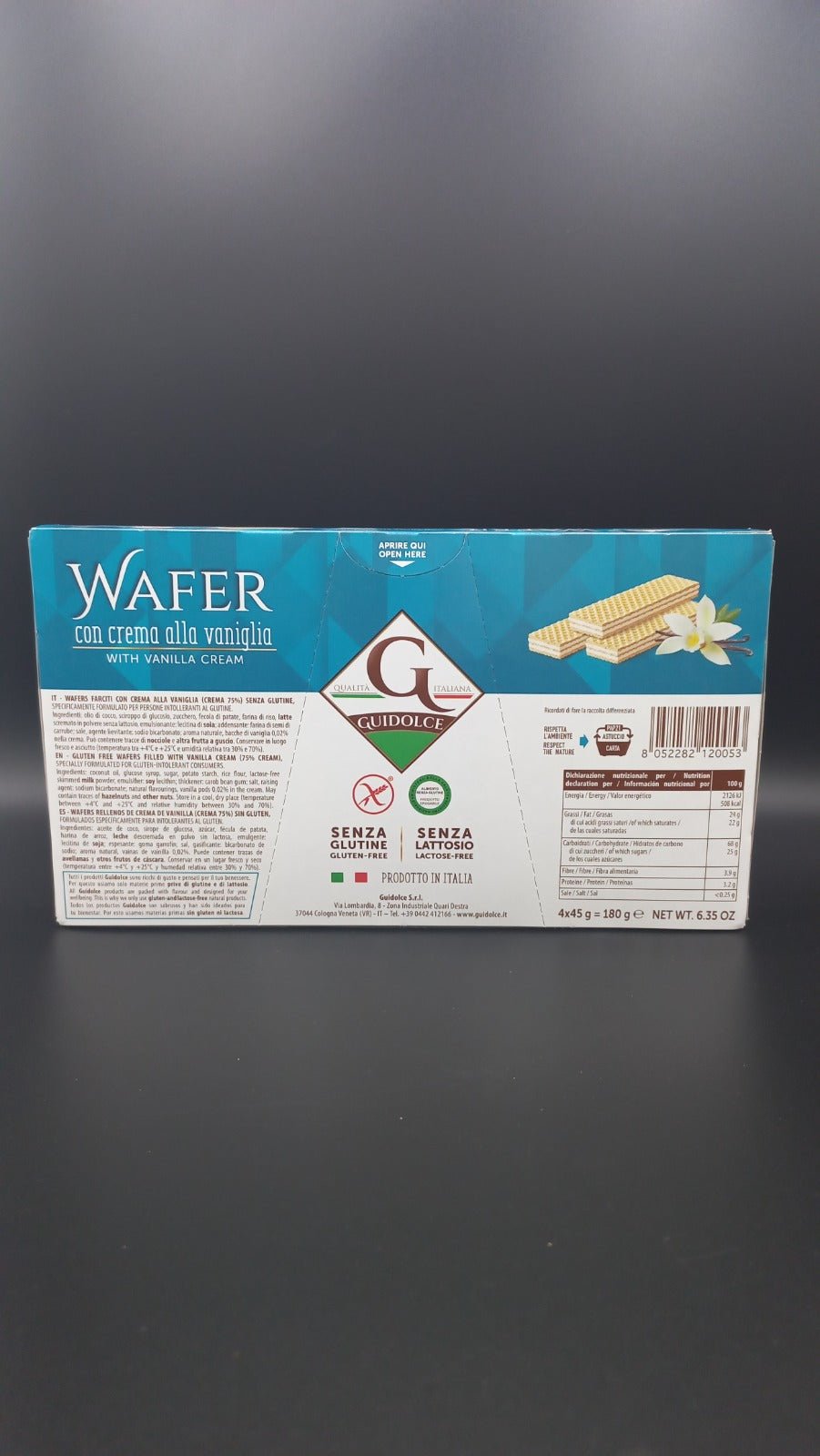 Wafer con crema vaniglia (4 monoporzioni) Guidolce
