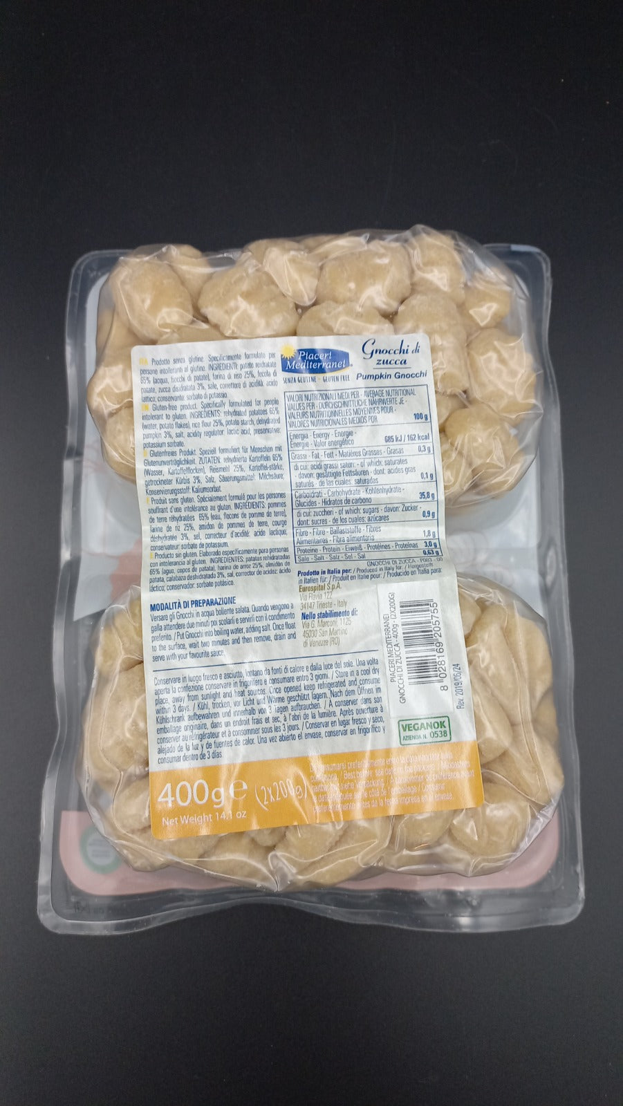 Gnocchi di zucca Piaceri Mediterranei